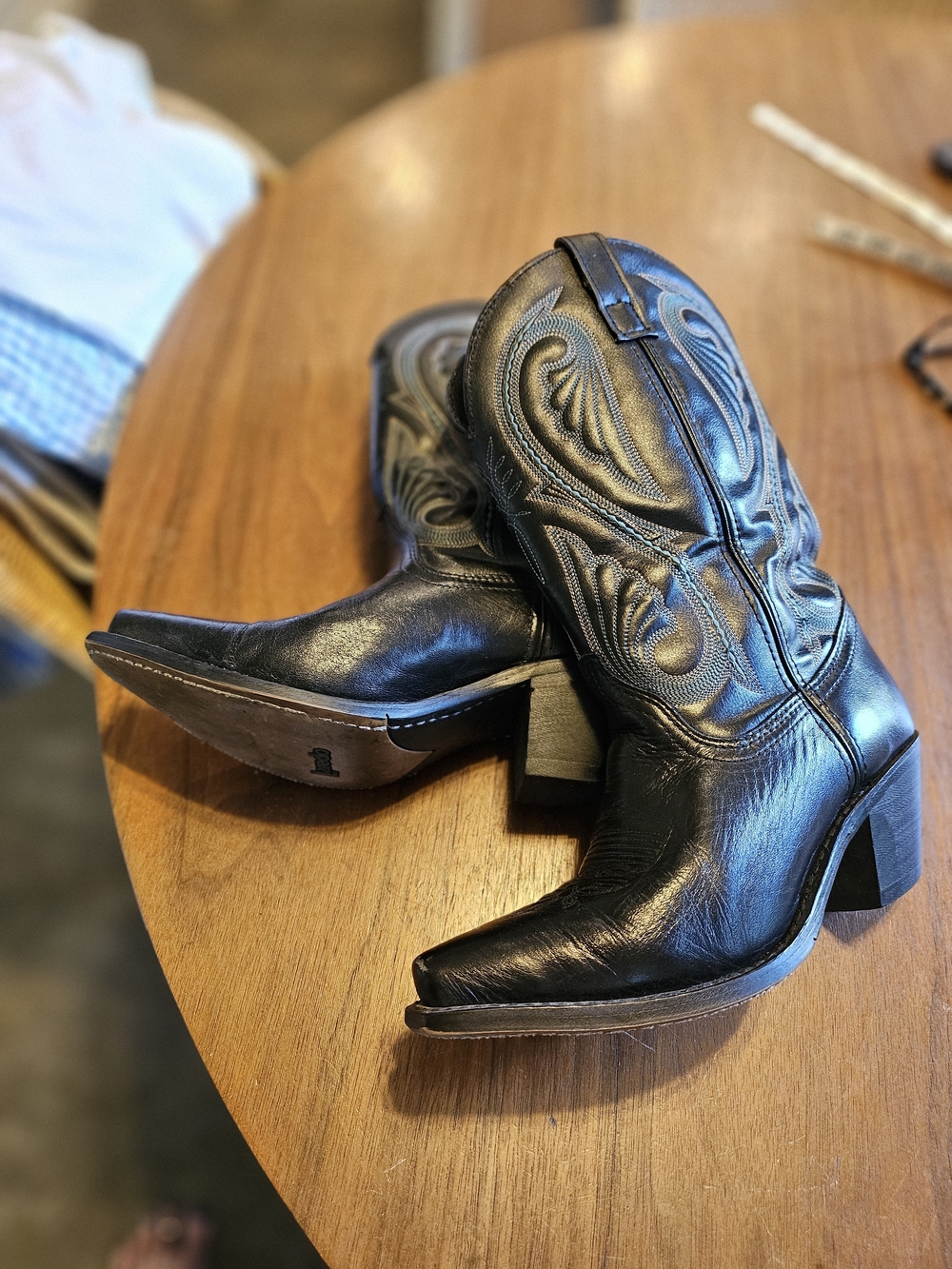 LAREDO 5730 Ladies Canyon Collection Black Turquoise Western Boot Sz 9